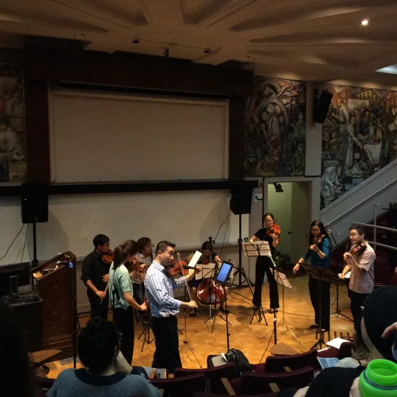 Picture of the Chamber Music Society performing