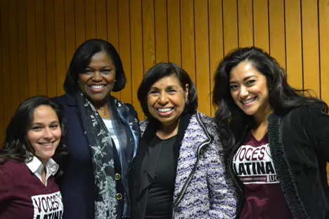 Image of Dr. Renee Navarro and students.