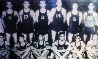 The Philippines' bronze medal winning team at the 1954 World Championships.