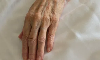 Old woman's hand