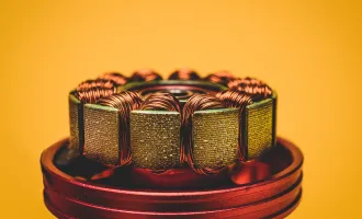 Copper wiring on a battery