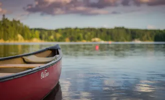 Canoe in water