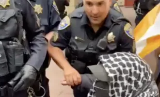 UCSF police shut down a pro-Palestinian tent encampment on May 14, 2024
