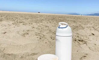 Snack on a beach.