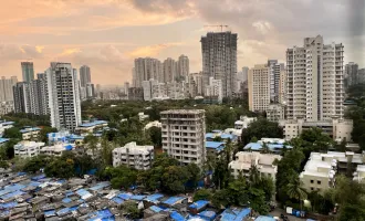 Mumbai at sunset.