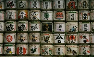 Sake barrels