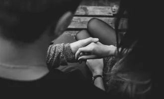 couple holding hands