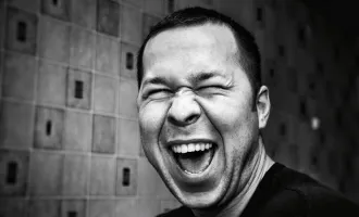 Man laughing