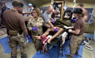 US Army Soldiers of the 250th Forward Surgical Team.