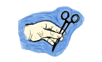 hand holding instrument