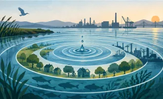 Illustration of a pond
