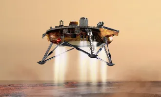 modern spacecraft landing on mars