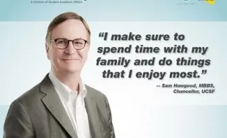 picture of Sam Hagwood with quote:"I make sure to spend time with my family and do things that I enjoy most" 