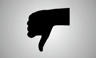 Image of a thumbs down.