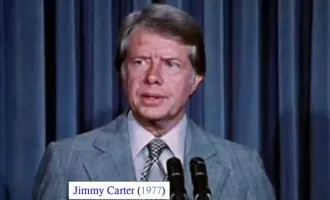 Photo of President Jimmy Carter circa 1977.