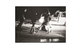 March 1991 image of Rodney King beating.