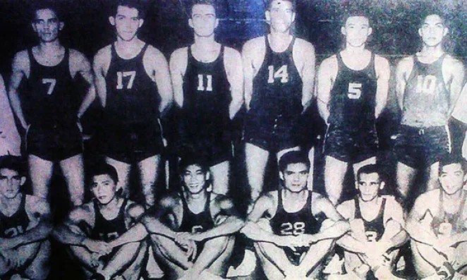 The Philippines' bronze medal winning team at the 1954 World Championships.