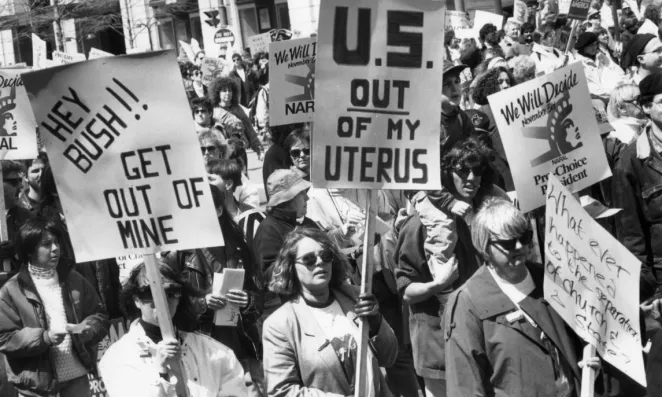 Historical pro choice rally.