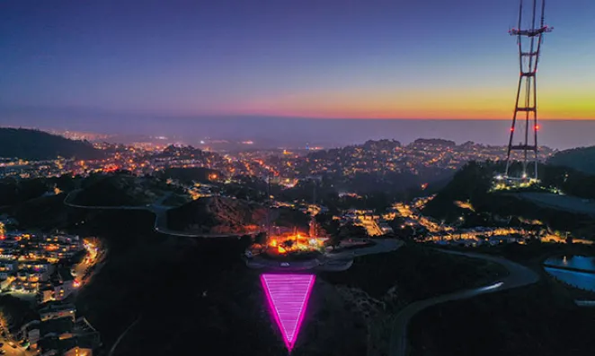 Pink Triangle display on Twin Peaks.