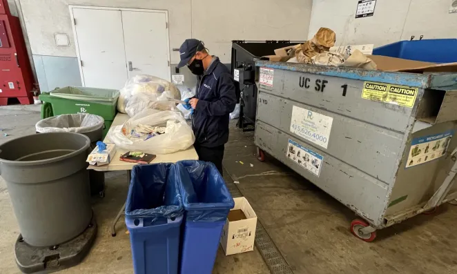 waste sorters at UCSF