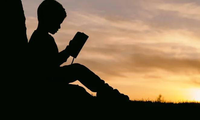 Boy reading