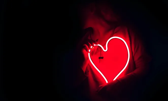 heart shaped neon light 