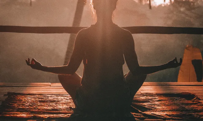 Woman meditating