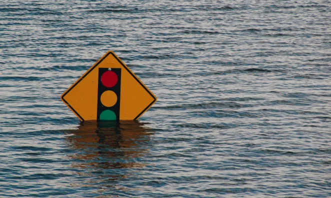 Flooded street