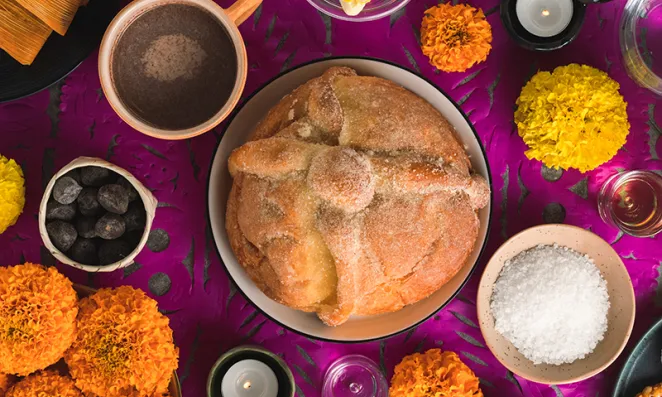 Food on altar.