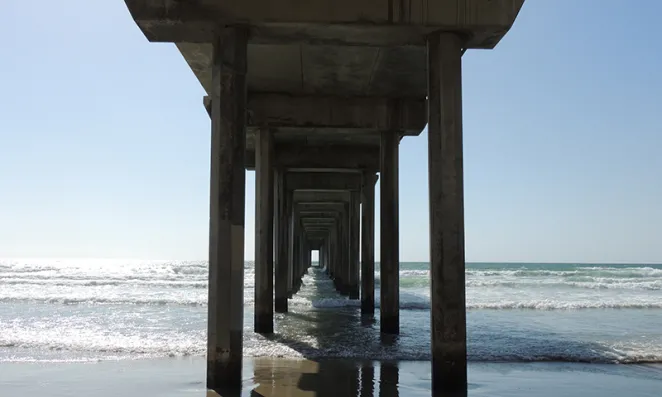 Under a pier