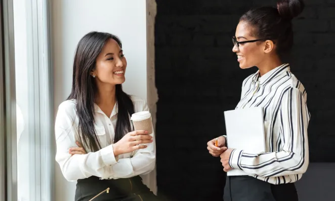 Colleagues talking 