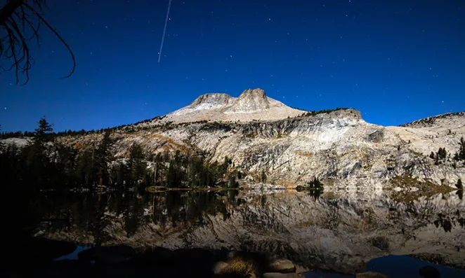 Mountain reflected in a lake.