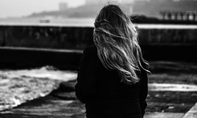 Woman looking at skyline