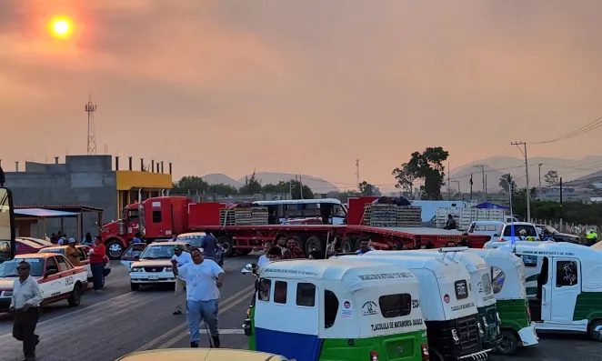 Oaxacan wildfire road closures last May 2024.