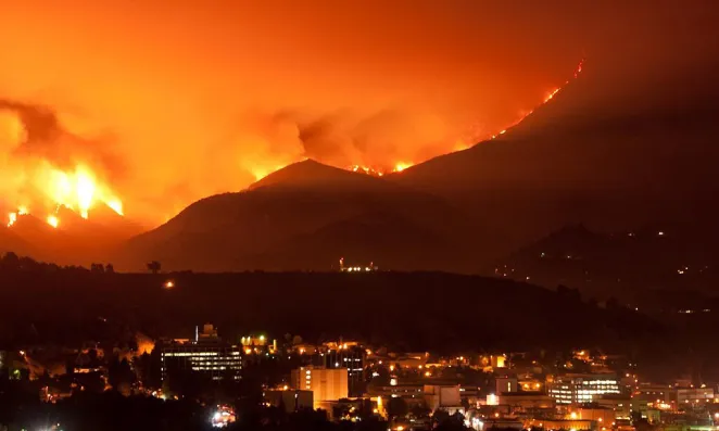 Fire in LA county.