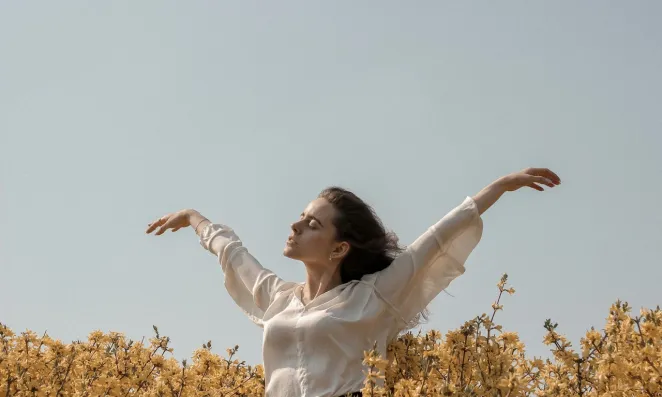 Woman in field