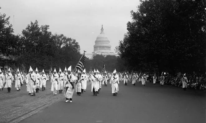 Ku Klux Klan rally in Washington DC.