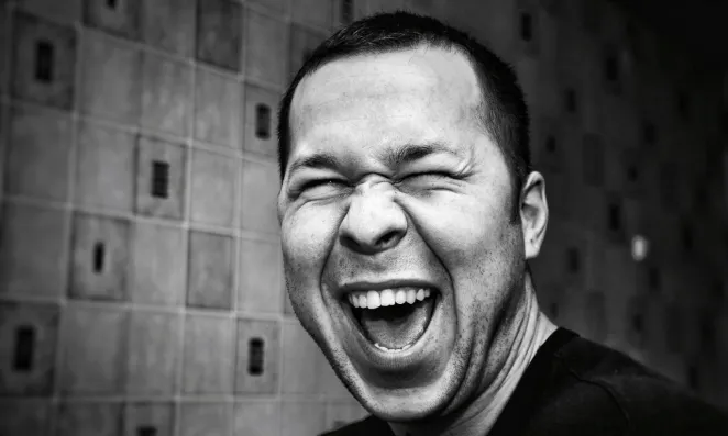 Man laughing