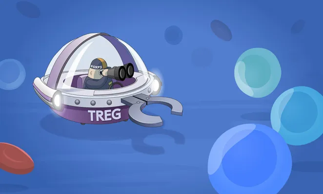 Illustration of creator seeking T cells.