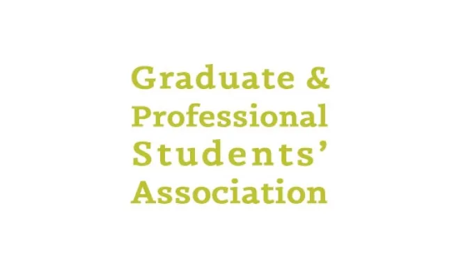 Graduate and Professional Students Association in gold letters