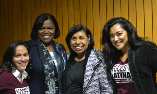 Image of Dr. Renee Navarro and students.