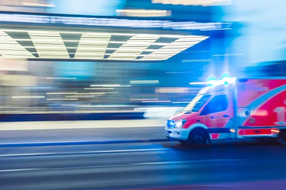 Ambulance zooming by