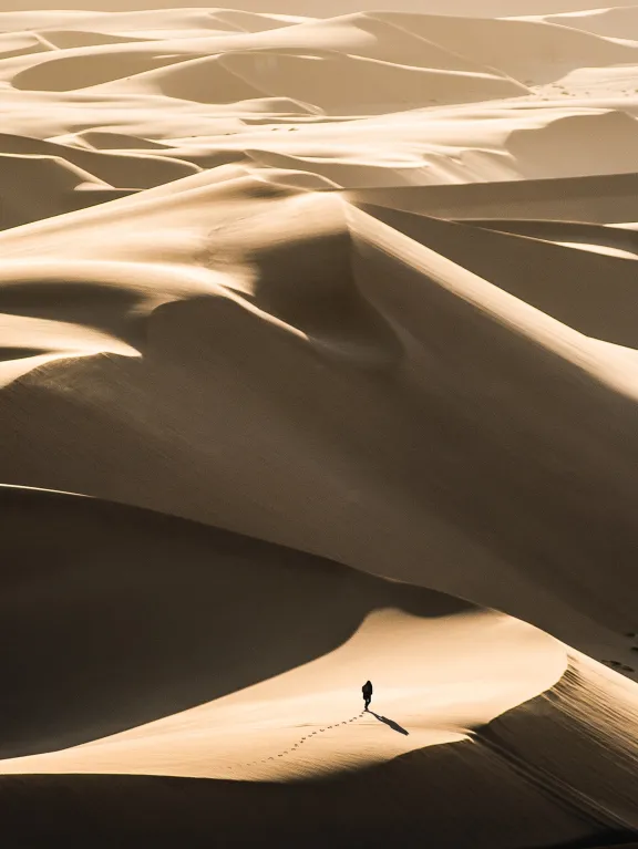Small figure in a desert