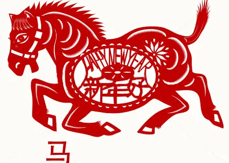 Graphic depicting year of the horse