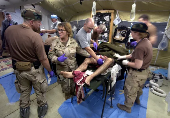 US Army Soldiers of the 250th Forward Surgical Team.