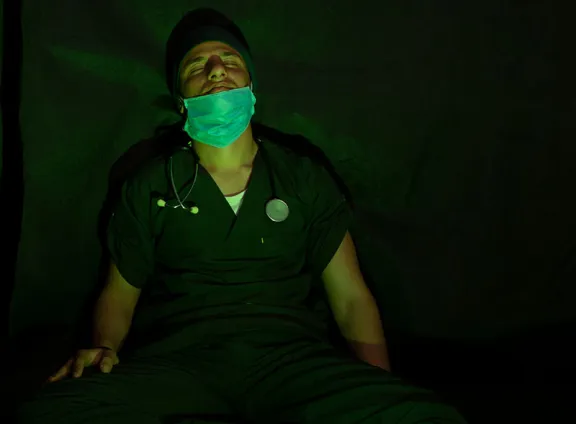 tired doctor