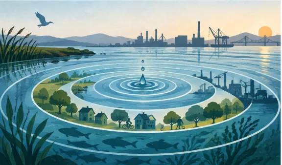 Illustration of a pond