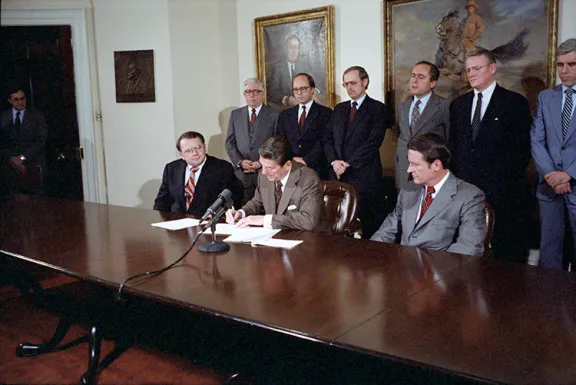 Ronald Reagan signing ceremony