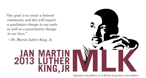 Martin Luther King, Jr event logo and quote